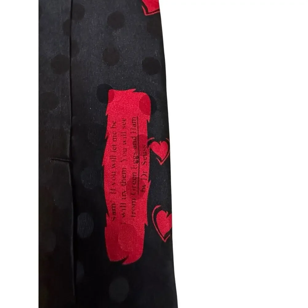 Dr Seuss Green Eggs And Ham Sam I Am Hearts Valentine Novelty Cartoon Necktie